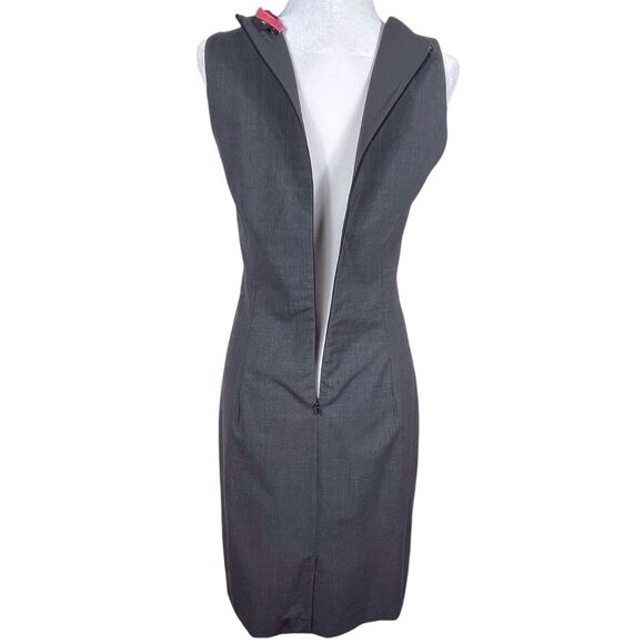 Theory Betty 2B Edition Sheath Dress Size 8 Wool Blend Gray Sleeveless EUC - Picture 9 of 15